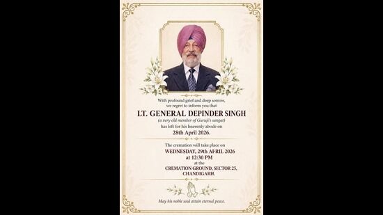 Chandigarh: Army fraternity recalls Lt Gen Depinder Singh’s legacy